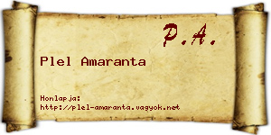 Plel Amaranta névjegykártya